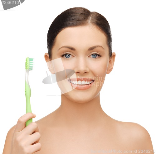 Image of woman with toothbrush