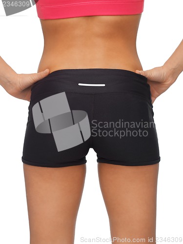 Image of woman's sporty buttocks