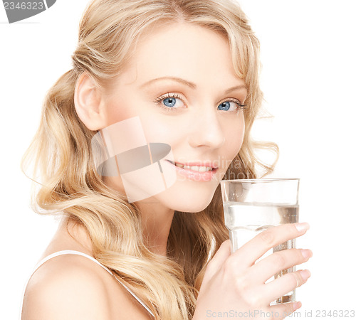 Image of woman with glass of water