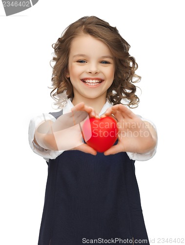 Image of girl with small heart