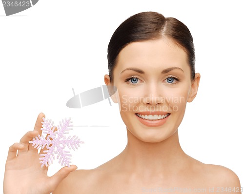 Image of woman with snowflake