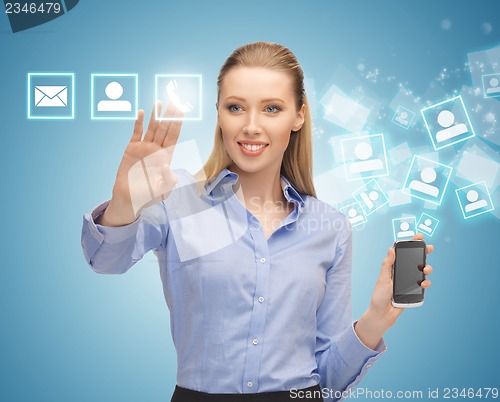 Image of woman with smartphone