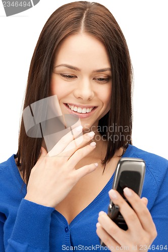 Image of woman with cell phone