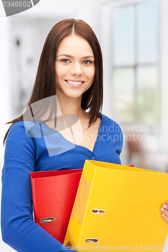 Image of woman with folders