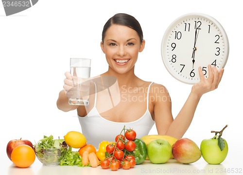 Image of woman with healthy food