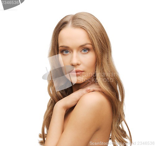 Image of beautiful woman with long hair