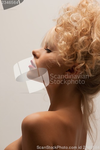 Image of beautiful woman with long hair