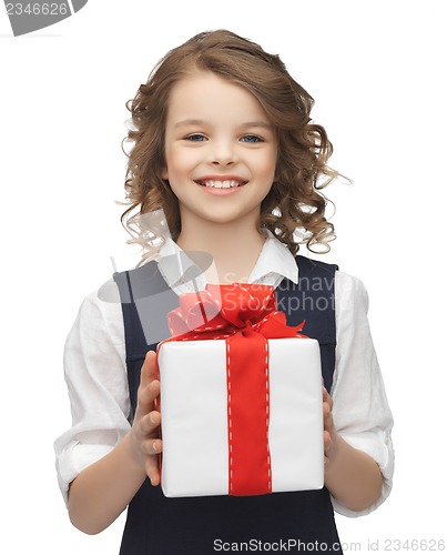 Image of girl with gift box