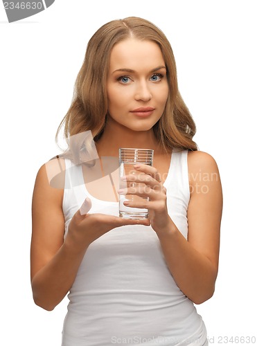 Image of woman with glass of water