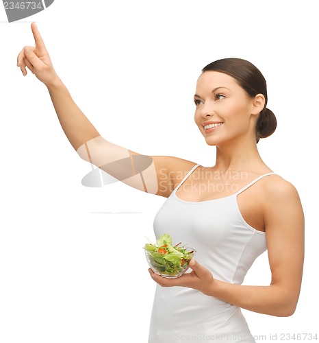 Image of woman with salad