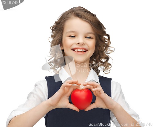 Image of girl with small heart