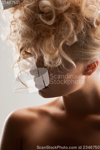 Image of beautiful woman with long hair