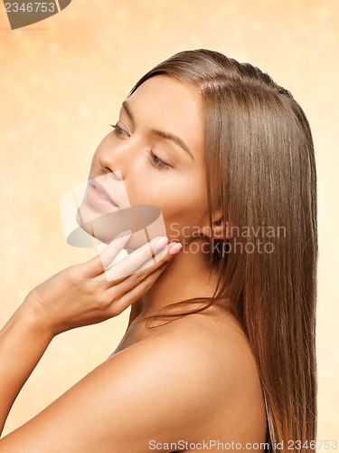 Image of beautiful woman with long hair