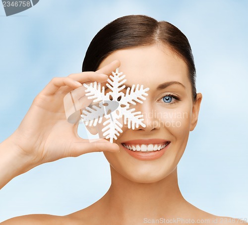 Image of woman with snowflake