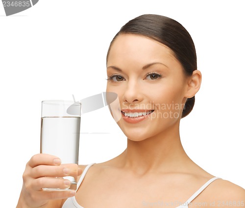 Image of woman with glass of water