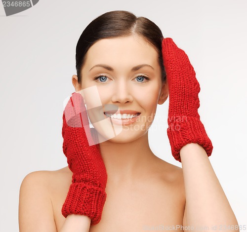 Image of woman in mittens
