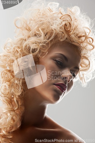 Image of beautiful woman with long hair