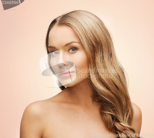 Image of beautiful woman with long hair