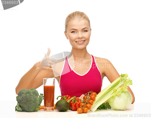 Image of woman with organic food