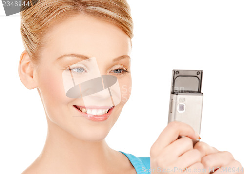 Image of woman with cell phone