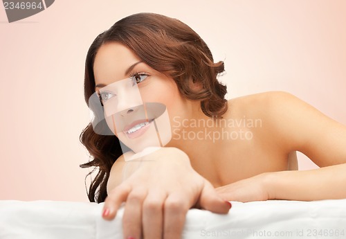 Image of beautiful woman in spa salon