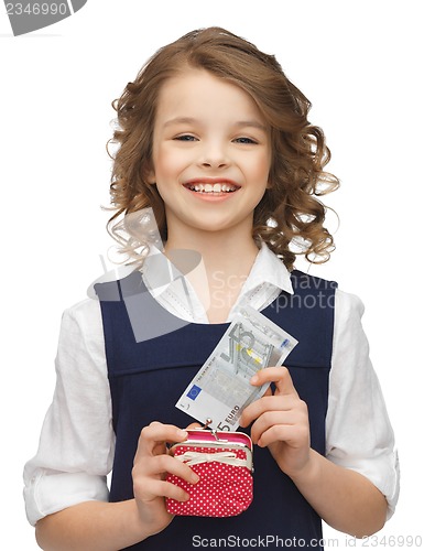 Image of girl with purse and paper money