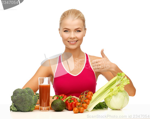 Image of woman with organic food