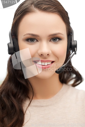 Image of friendly female helpline operator