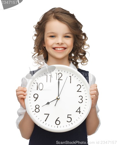 Image of girl with big clock