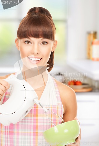 Image of housewife with mixer