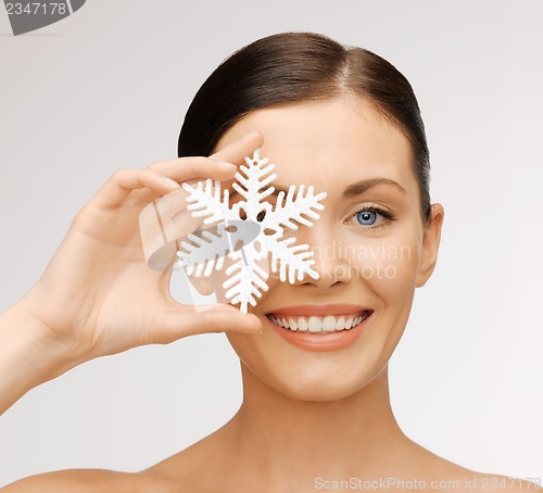 Image of woman with snowflake
