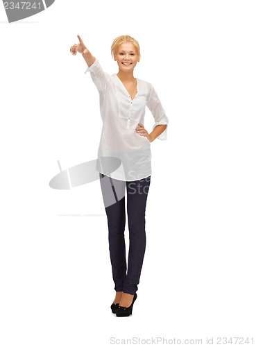 Image of beautiful teenage girl in casual clothes