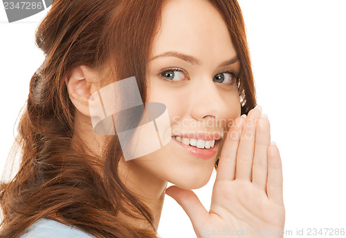 Image of woman whispering gossip