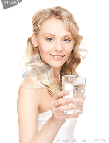 Image of woman with glass of water
