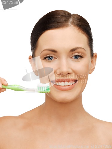 Image of woman with toothbrush