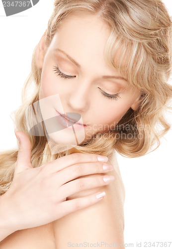 Image of beautiful woman with long hair