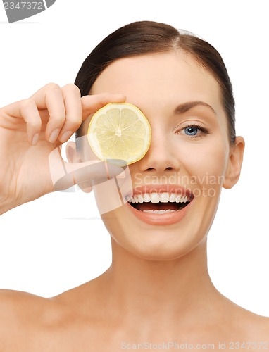 Image of woman with lemon slice