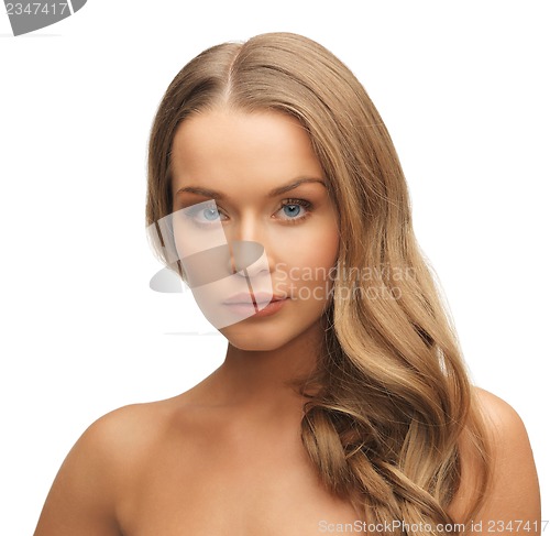 Image of beautiful woman with long hair