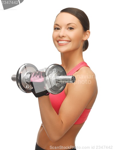 Image of woman with dumbbells