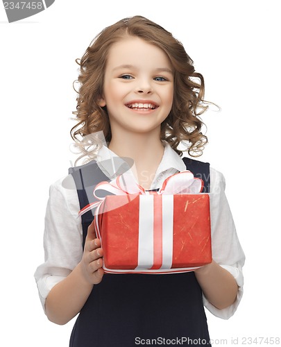 Image of girl with gift box