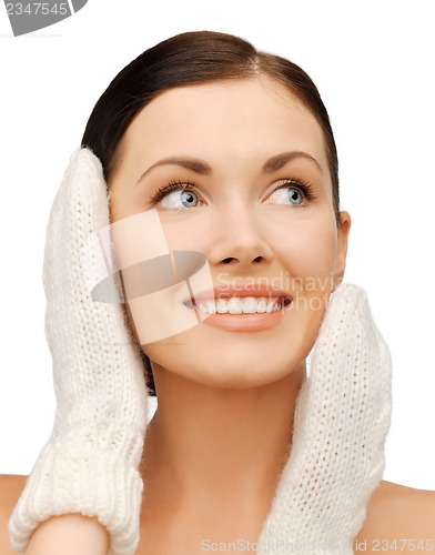 Image of woman in mittens