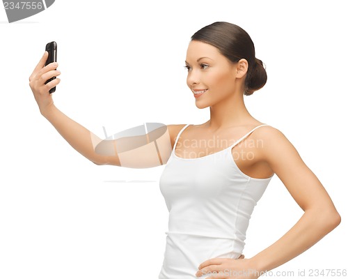 Image of woman with smartphone