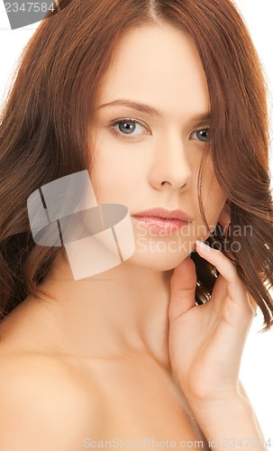 Image of beautiful woman with long hair