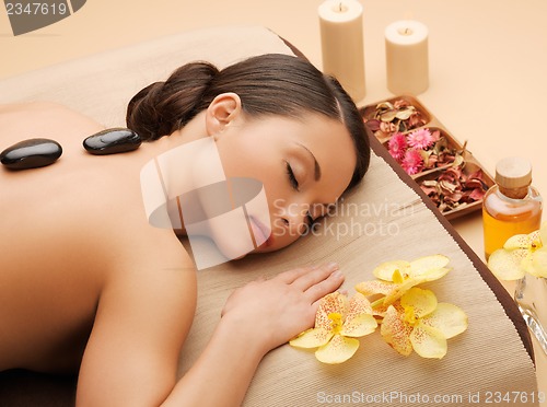 Image of beautiful woman in spa salon