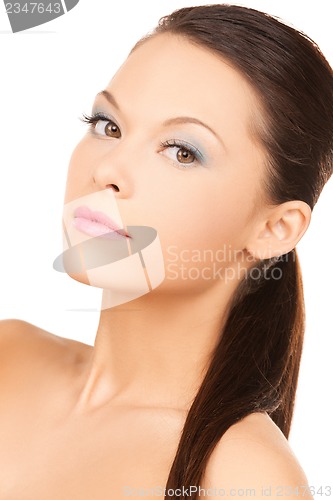 Image of beautiful woman with long hair