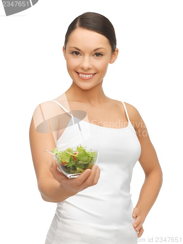 Image of woman with salad