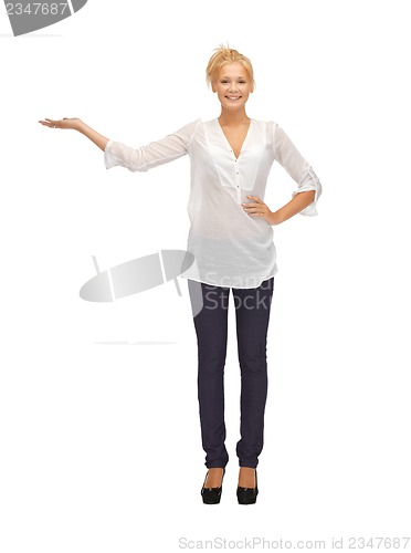 Image of beautiful teenage girl in casual clothes