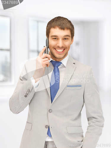 Image of handsome man with cell phone