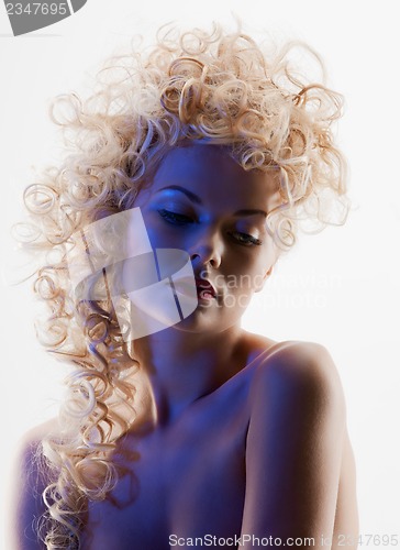 Image of beautiful woman with long hair