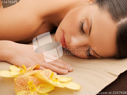 Image of beautiful woman in spa salon